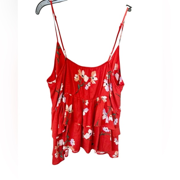 Jack Wills JACK by BB Dakota Siesta Time Floral Tank Top in Fiesta Red Large - Picture 5 of 11